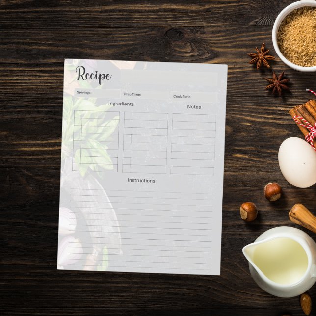 Recipe cookbook page insert (Criador carregado)