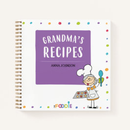  RECIPES DA GRANDMA Livro de Vazios Personalizado 