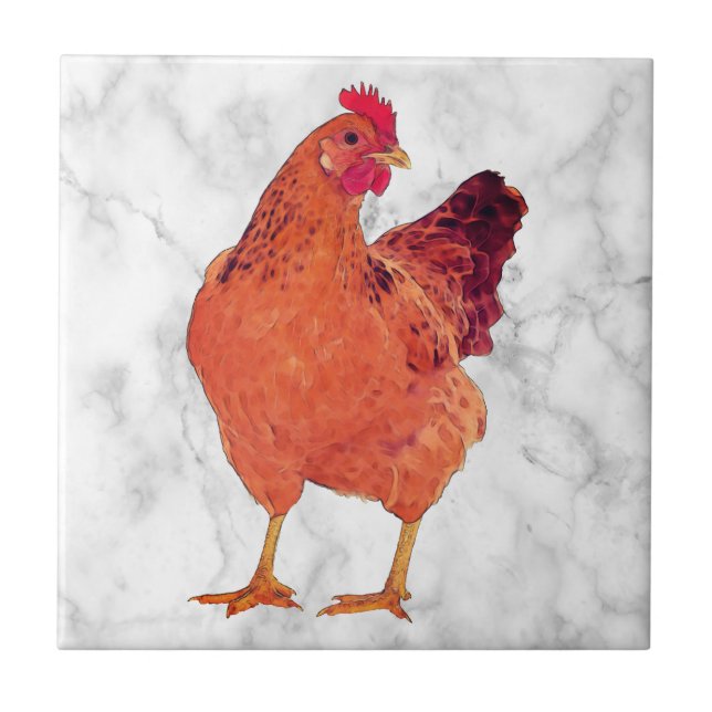 Recoleta Chicken L - Pequeno Azulejo cerâmico (Frente)