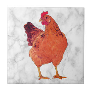 Recoleta Chicken R - Pequeno Azulejo cerâmico