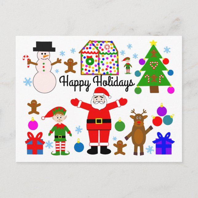 Recolha de Natal Feliz de Férias Nº 1 Cartão Posta (Frente)