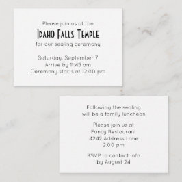 Recolha de templos e convite à refeição