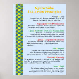 Recolha o poster redondo de Nguzo Saba das