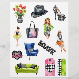 Recortes de Papel para Álbum de Recortes de Moda X