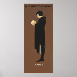 Recriação de Hamlet, poster vintage