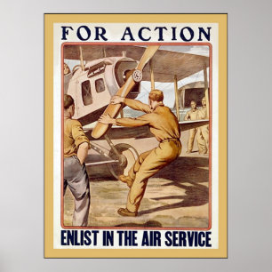 Recrute no poster do vintage WW1 do ~ do serviço