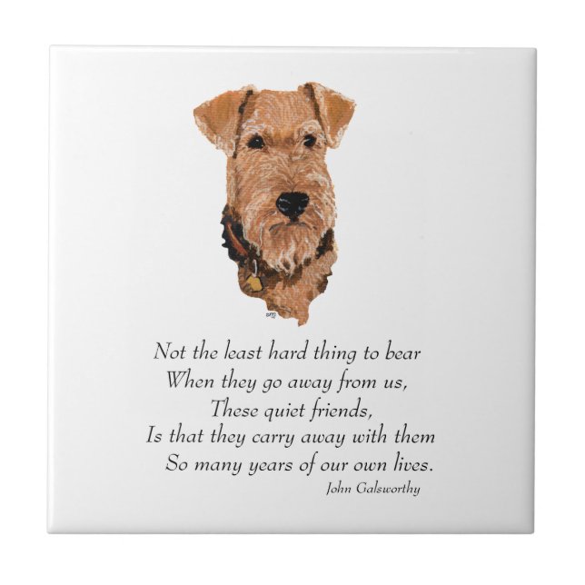 Recuerdo de Airedale, Welsh, Lakeland Terrier (Frente)
