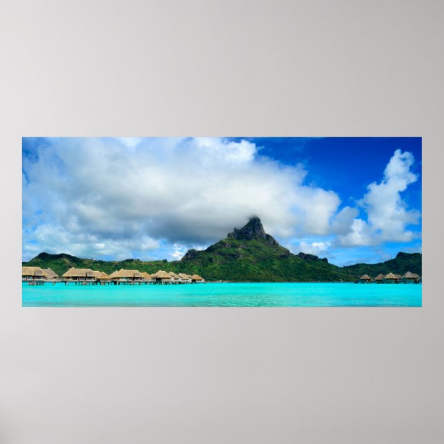 Recurso tropical em Bora Bora poster panorama (Frente)