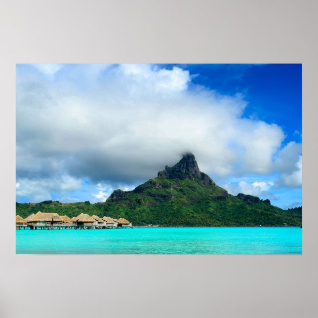 Recurso tropical em Bora Bora poster panorama (Frente)