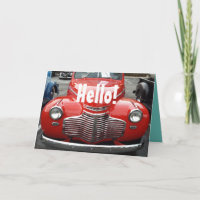 Red 1941 Clássico Chevy Coupe Olá! Cartão