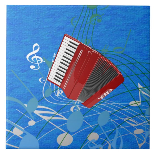 Red Accordion, Blue Music Design (Frente)
