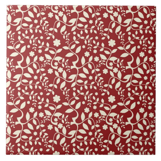 Red and Cream Floral (Frente)