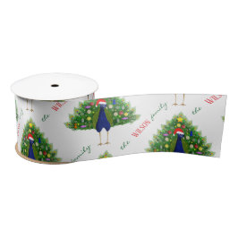 Red and Green Christmas Tree Peacock Pattern