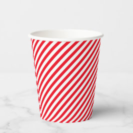 Red and White Stripped Party Paper Cups