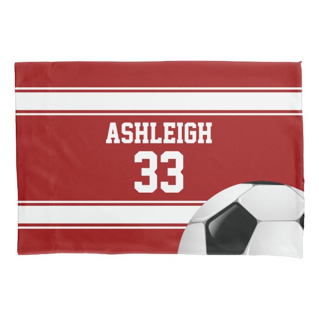 Red and White Strips Jersey Ball (Frente)