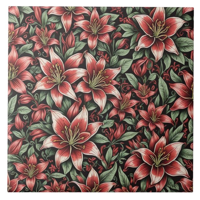 Red Aztec Lily Pattern (Frente)