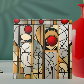 Red Balls Art Deco Art Nouveau