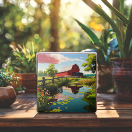 Red Barn e Lilly Pond Rustic Weathered