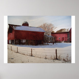 Red Barns no inverno - poster