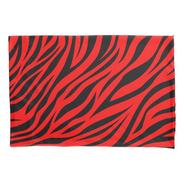 Red Black Zebra Stripe Impressão (Frente)