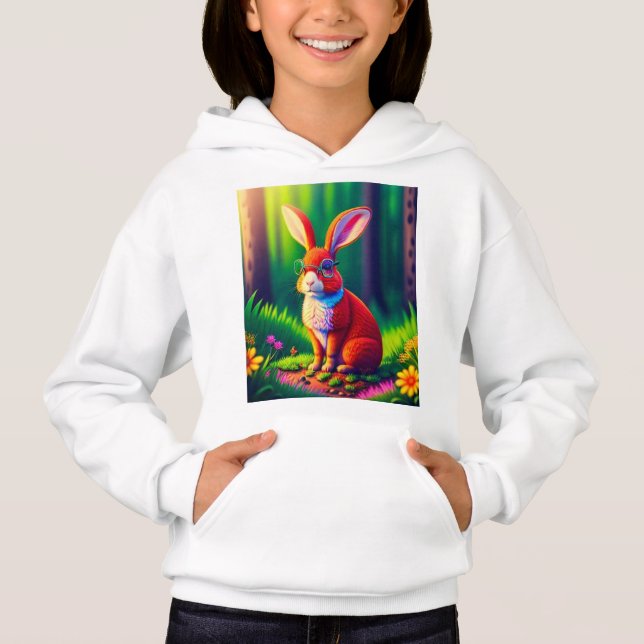 Red Bunny Sentado na Grass (Frente)