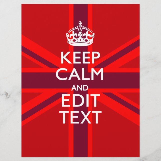 Red Burgundy Mantenha Calmo Sua Bandeja de Texto (Frente)