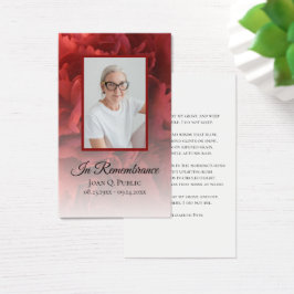 Red Carnação Floral Funeral Oração Memorial