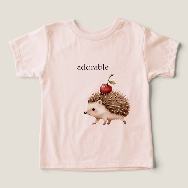 Red Cherry Adorable Hedgehog (Design frontal)