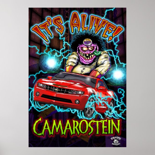 Red Chevy Camaro SS Poster (Frente)