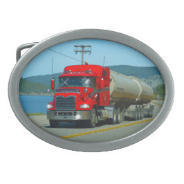 Red Cistern Truck & Highway Art para amantes de ca