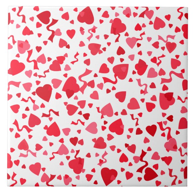 Red Confetti Hearts Design (Frente)