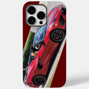 Red Corvette c8, 2023, i capa de telefone