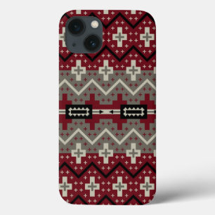 Red Cream Tribal Abstrato