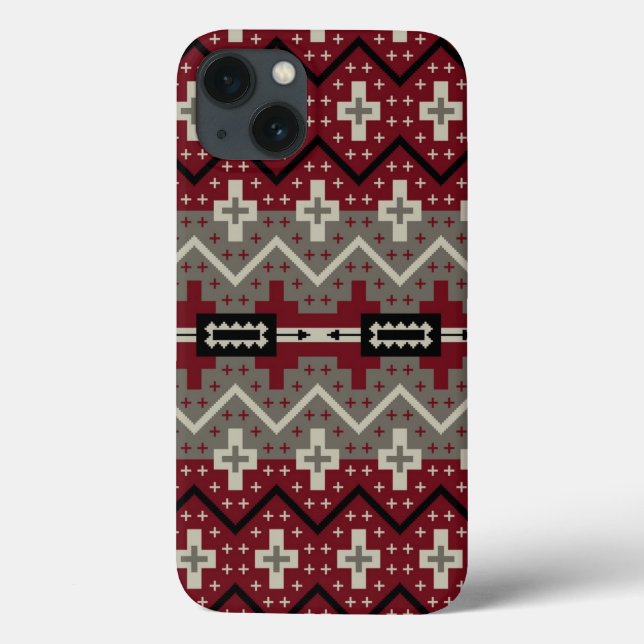 Red Cream Tribal Abstrato (Verso)