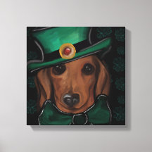 Red Dachshund Canvas