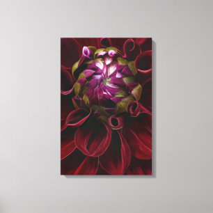 Red Dahlia Canvas