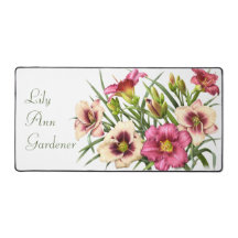 Red Daylily Modern Botanical Art Personalizado