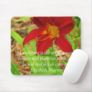 Red DayLily Mousepad