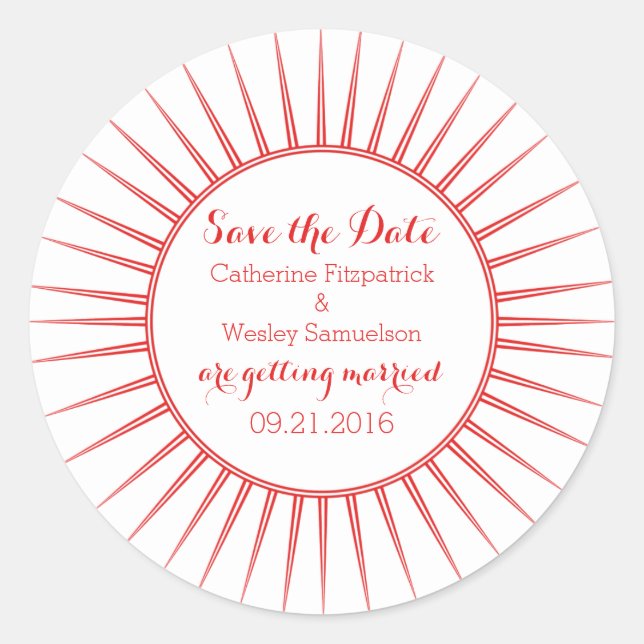 Red Deco Retro Salve os adesivos de data (Frente)
