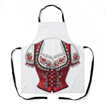 Red Dirndl Top Para Festival Folk