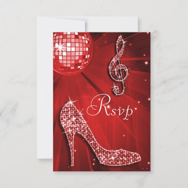 Red Disco Ball Sparkle Heels RSVP (Frente)