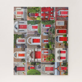 Red Doors of Dublin Ireland Jigsee Quebra-cabeça