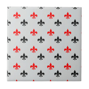 Red E Black Fleur De Lis