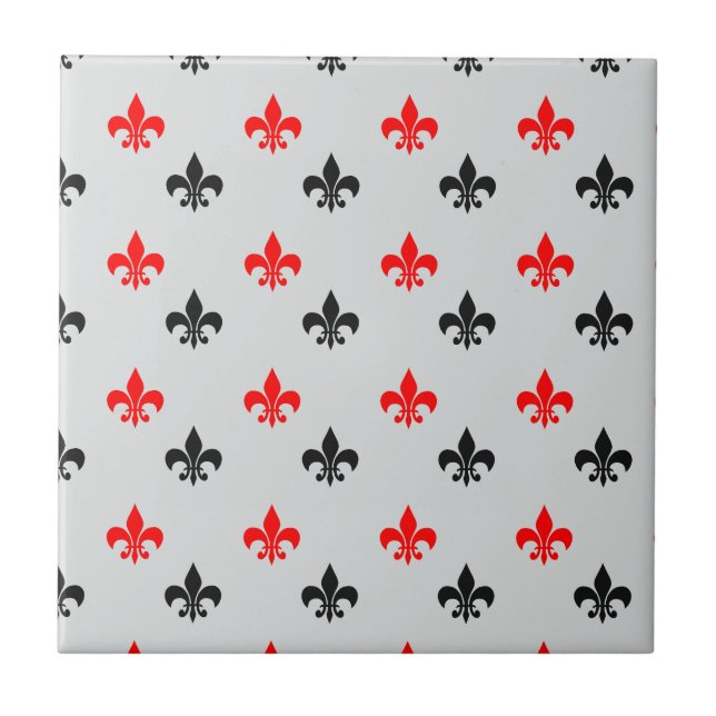 Red E Black Fleur De Lis (Frente)