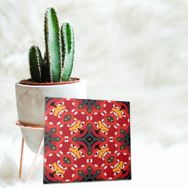 Red Ethnic Boho Oriental árabe Padrão da Mesquita