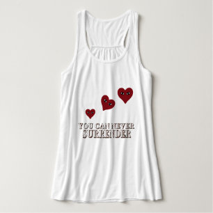 Red Face Love Heart Art Tank Top