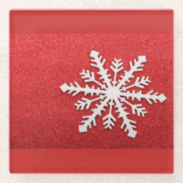 Red Faux Glitter Snowflake Bepra