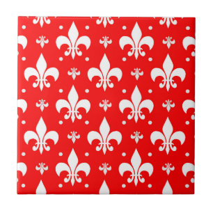 Red Fleur-de-lis Design