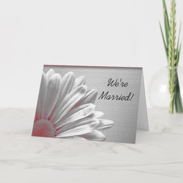 Red Floral Destaca Anúncio do Casamento (Frente)