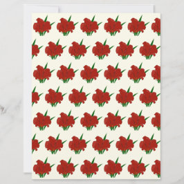 Red Flower Scrapbook Paper